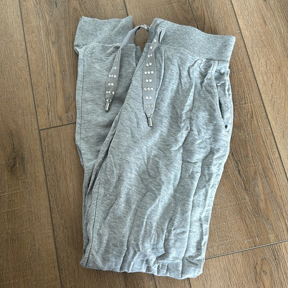 Micheal Koros sweatpants gray rhinestone size small